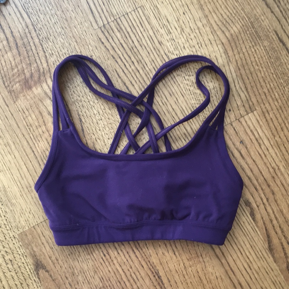 Purple sports bra